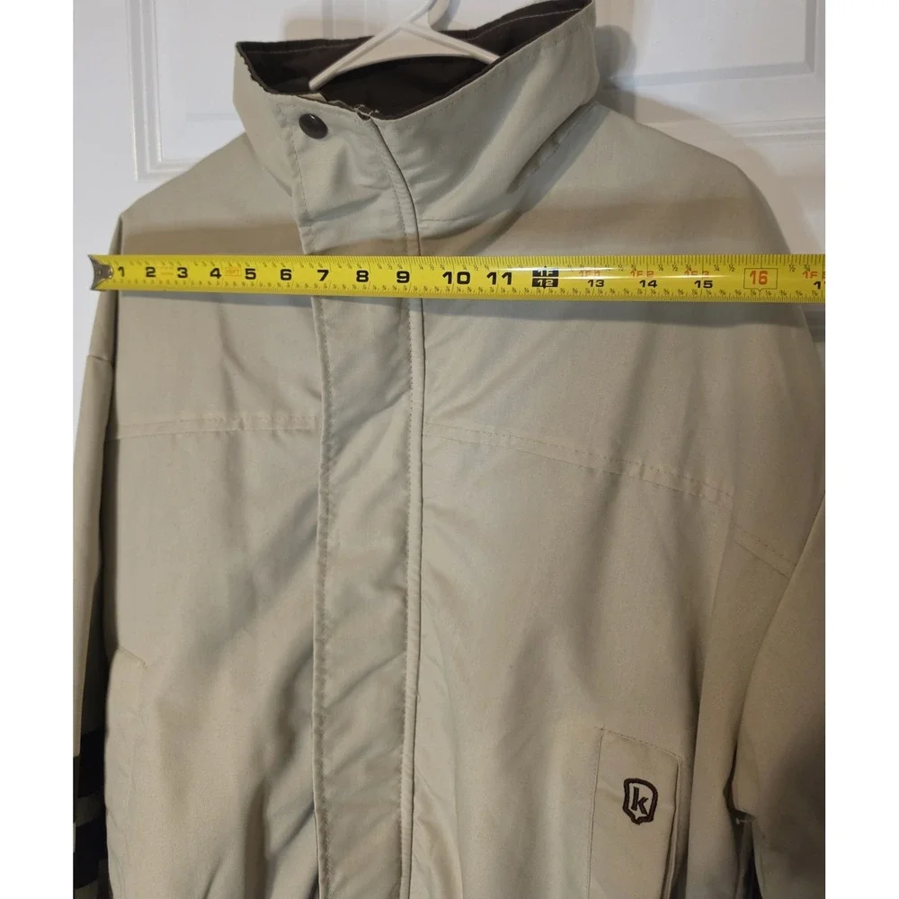 Vintage Cal-Jac Jacket Mens L 44 Tan Brown Bomber Made USA 70s 80s Retro